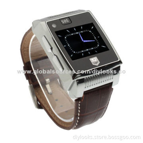 G10 Brown GPS Mobile Watch Phone with Camera, Historical Path Record/Covert Video/Bluetooth